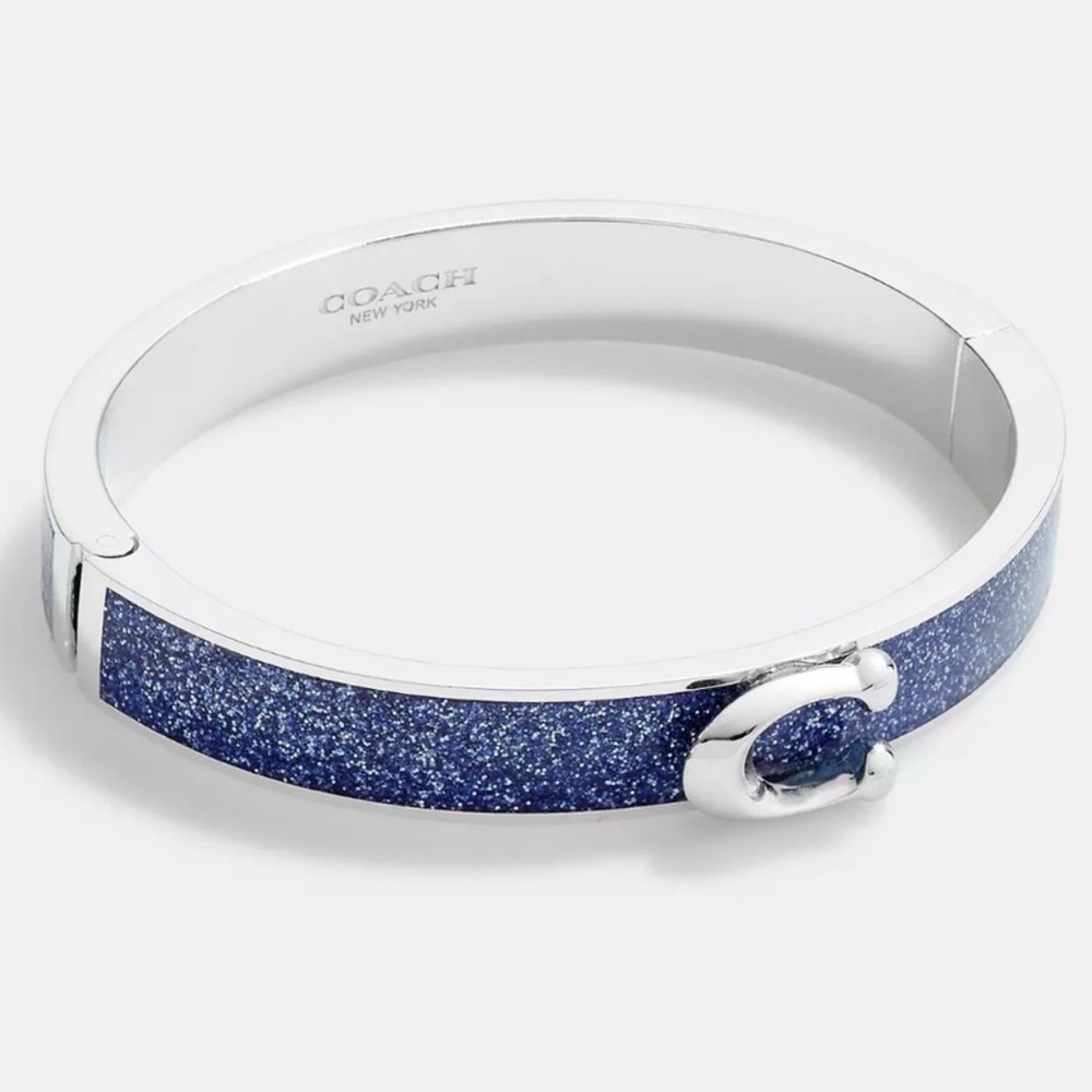 Coach Logo Hinged Bangle Bracelet NWT